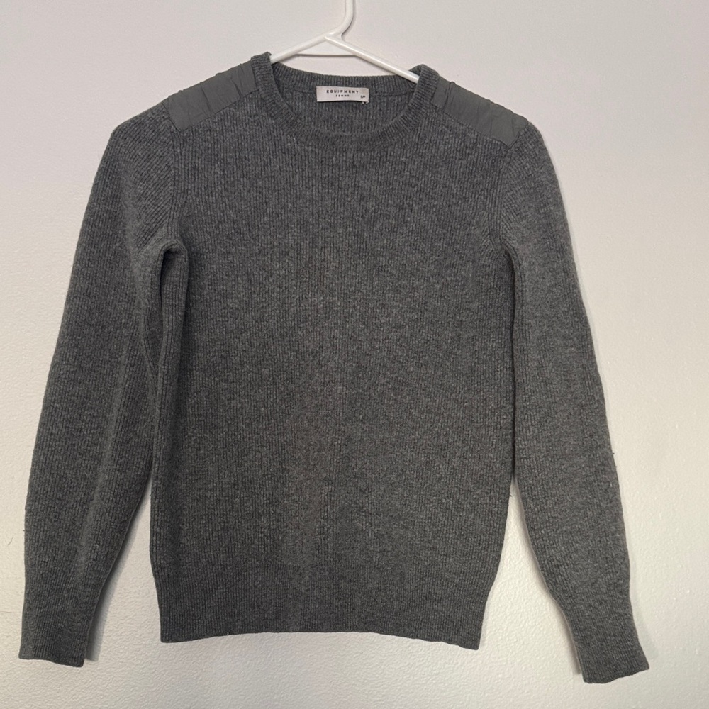 Equipment Charcoal Crewneck Sweater